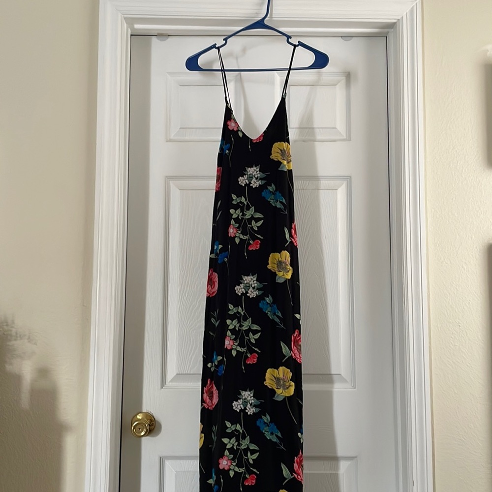 Old Navy black floral maxi dress
